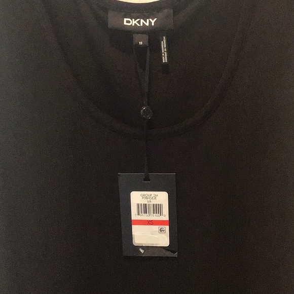 DKNY black asymmetrical top. NWT size XS, more like a small. - Picture 7 of 9